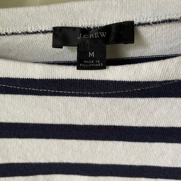 J Crew Striped Boat Neck Tee - Picture 2 of 3